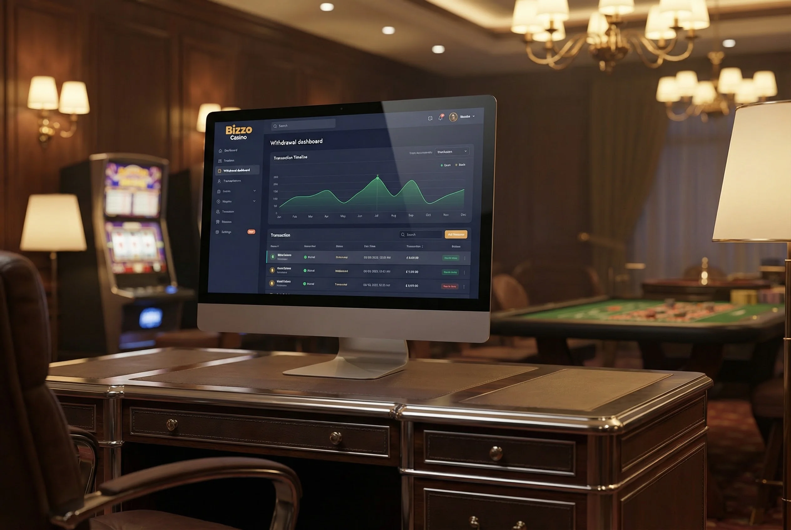 Bizzo Casino game lobby interface